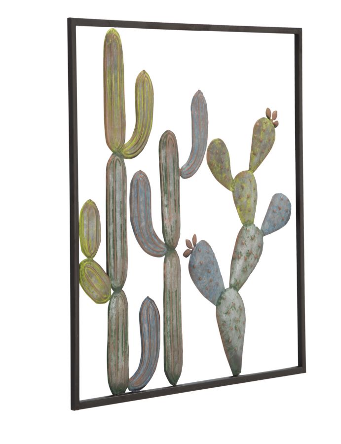 Wandpaneel Kaktus Grün Hellblau 50 cm – Wanddeko