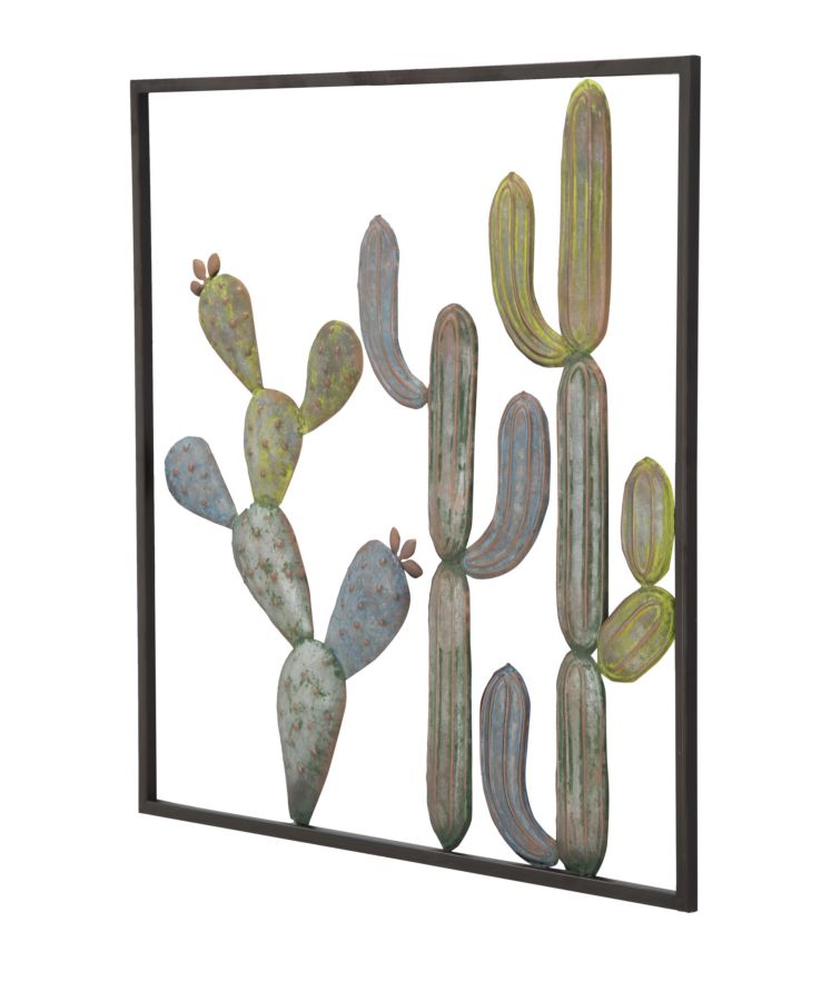 Wandpaneel Kaktus Grün Hellblau 50 cm – Wanddeko