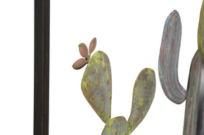 Wandpaneel Kaktus Grün Hellblau 50 cm – Wanddeko