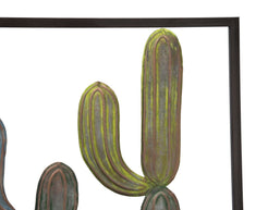 Wandpaneel Kaktus Grün Hellblau 50 cm – Wanddeko