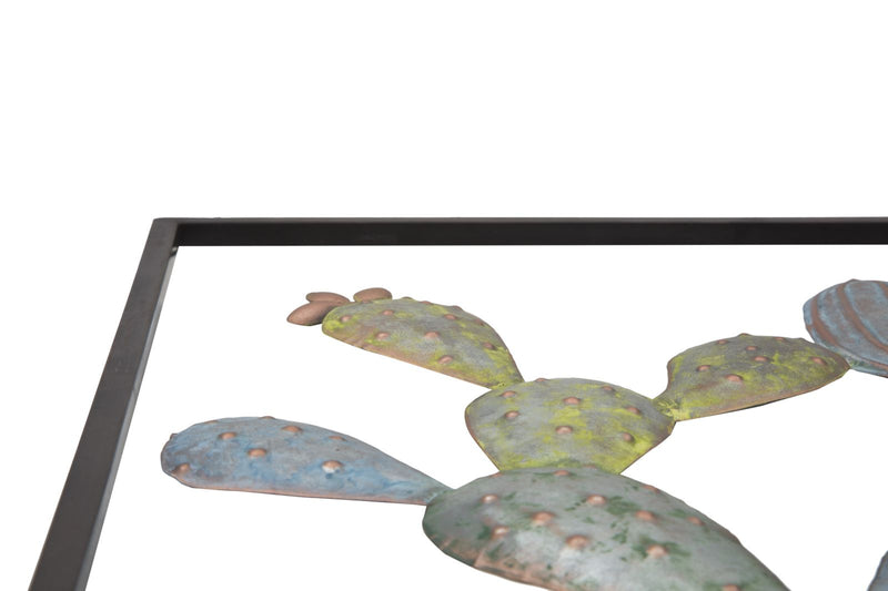 Wandpaneel Kaktus Grün Hellblau 50 cm – Wanddeko