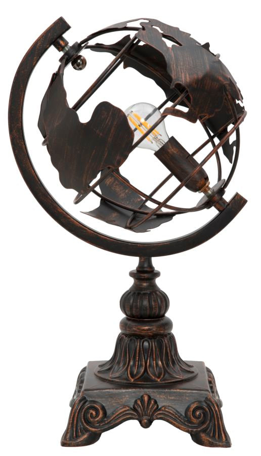 Tischlampe Weltkugel Dunkel 40 cm – Tischleuchte