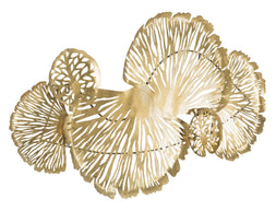 Wandpaneel Blumen Gold 64 cm – Wanddeko