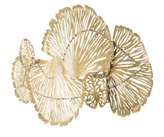 Wandpaneel Blumen Gold 64 cm – Wanddeko
