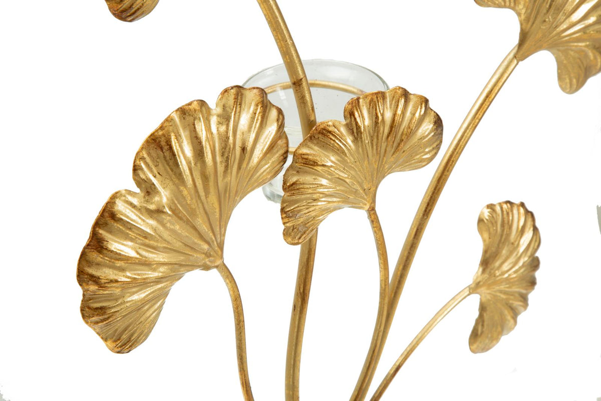 Kerzenständer Iris Gold Schwarz Groß – Kerzenhalter Deko