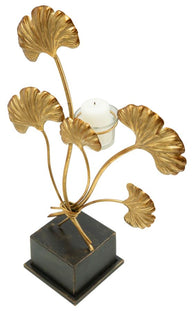 Kerzenständer Iris Gold Schwarz Groß – Kerzenhalter Deko