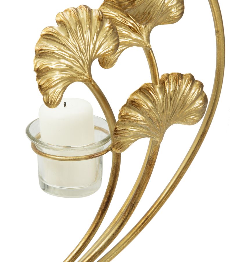 Kerzenständer Iris Gold Schwarz XL – Kerzenhalter Deko
