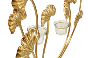 Kerzenständer Iris Gold Schwarz XL – Kerzenhalter Deko