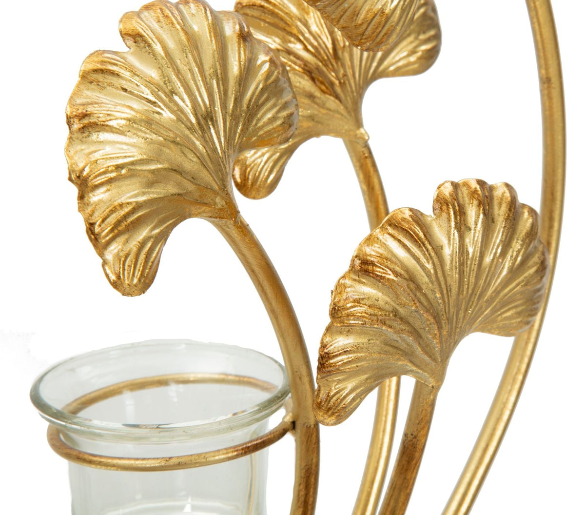 Kerzenständer Iris Gold Schwarz XL – Kerzenhalter Deko