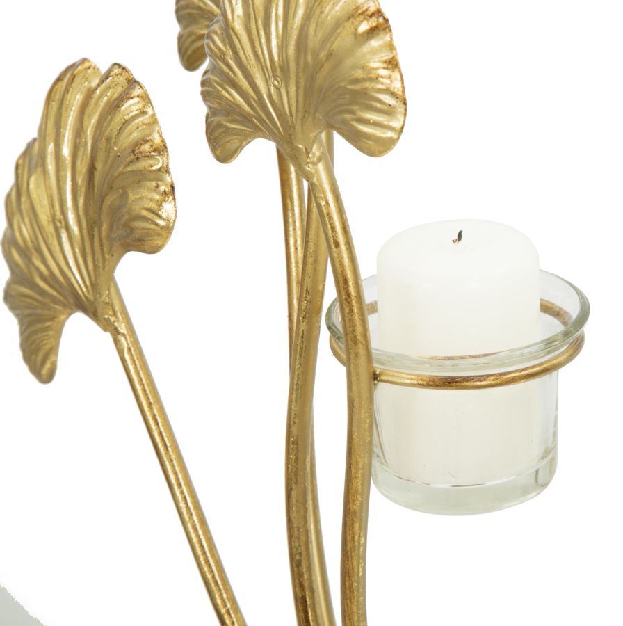 Kerzenständer Iris Gold Schwarz XL – Kerzenhalter Deko