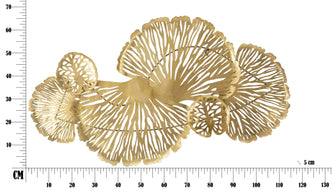 Wandpaneel Blumen Gold 64 cm – Wanddeko