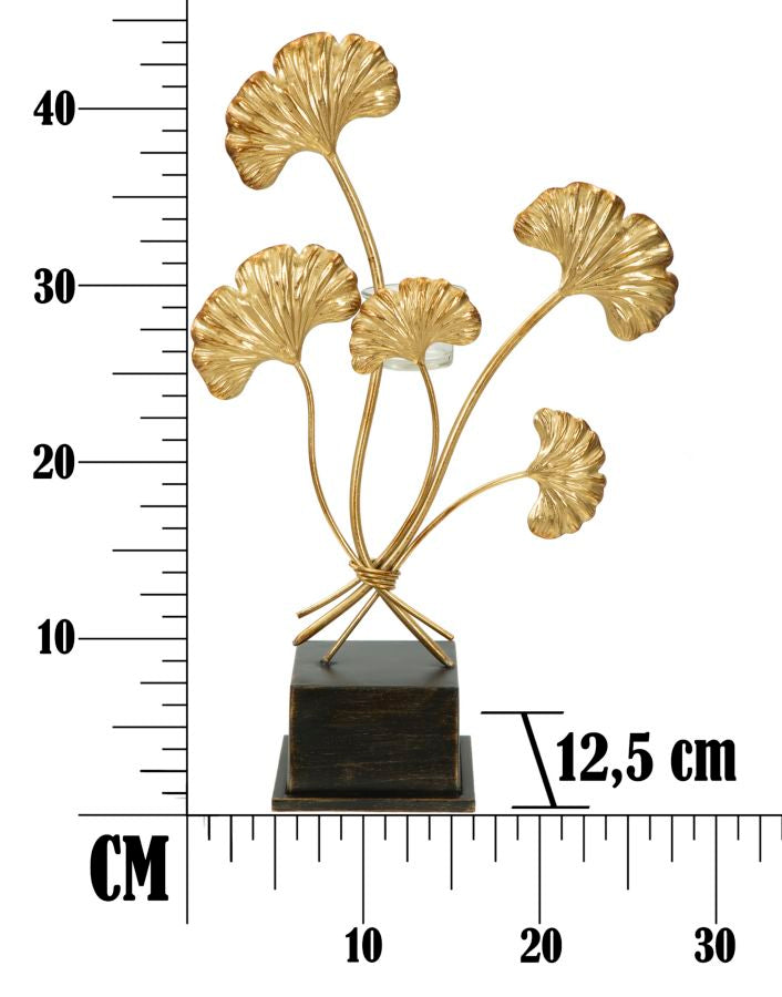 Kerzenständer Iris Gold Schwarz Groß – Kerzenhalter Deko