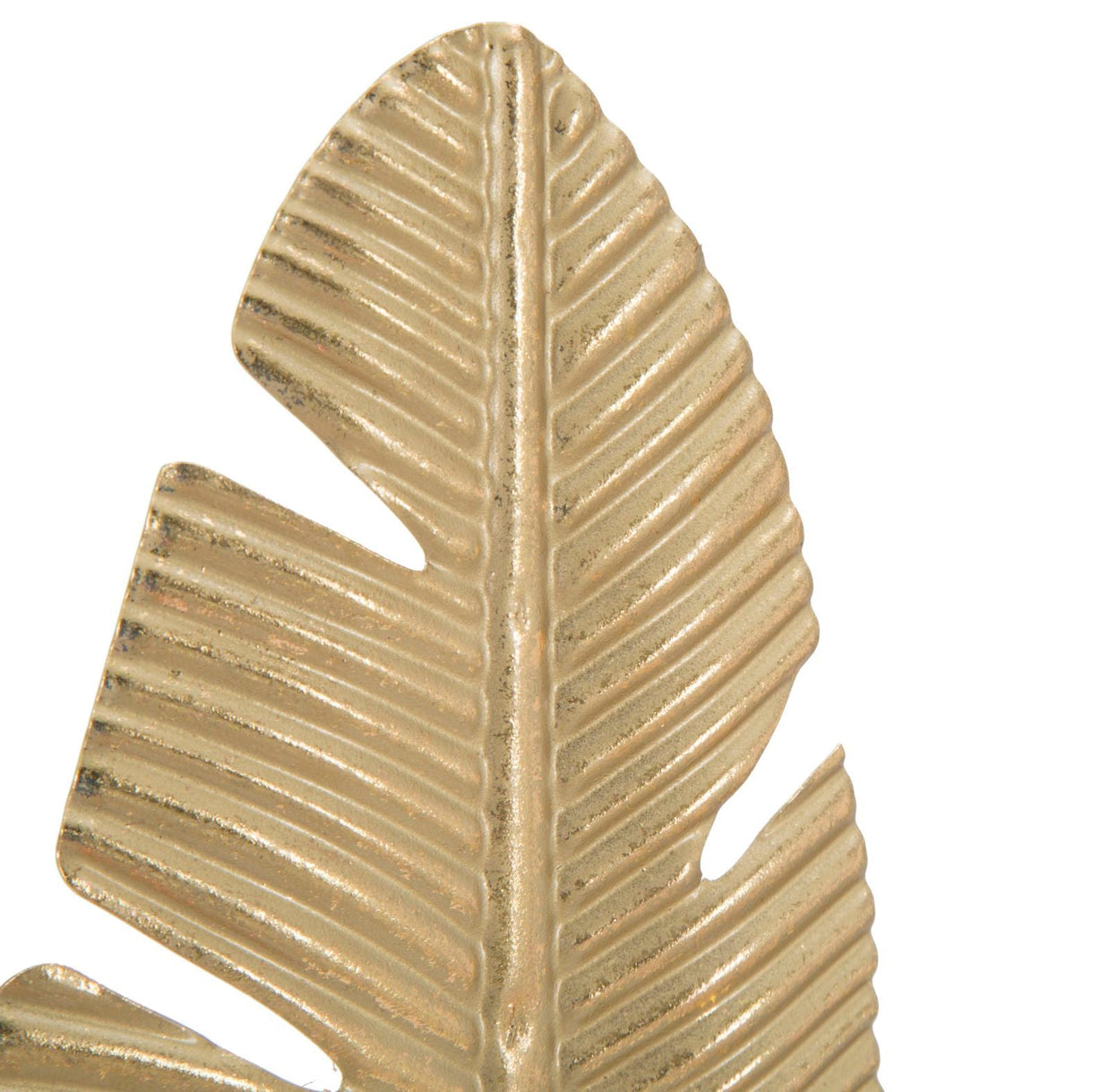 Dekofigur Blatt Gold – Skulptur Deko Kerzenhalter