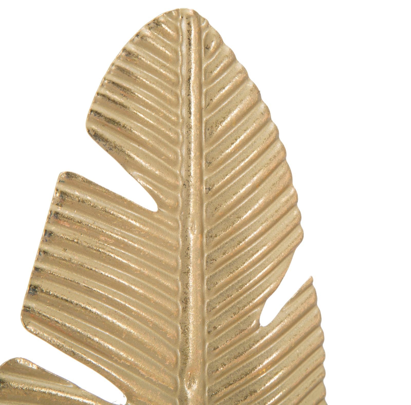 Dekofigur Blatt Gold – Skulptur Deko Kerzenhalter
