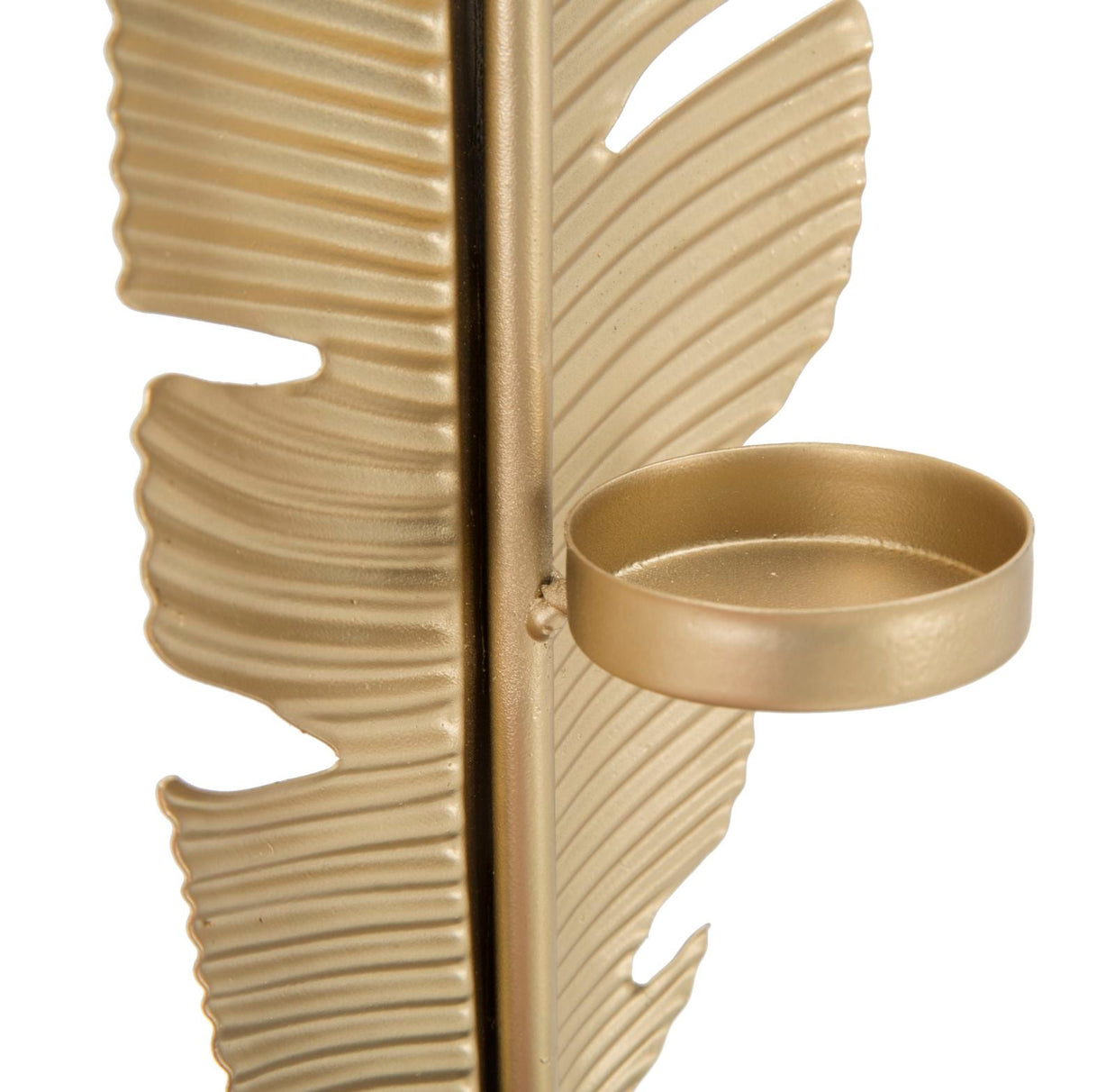 Dekofigur Blatt Gold – Skulptur Deko Kerzenhalter