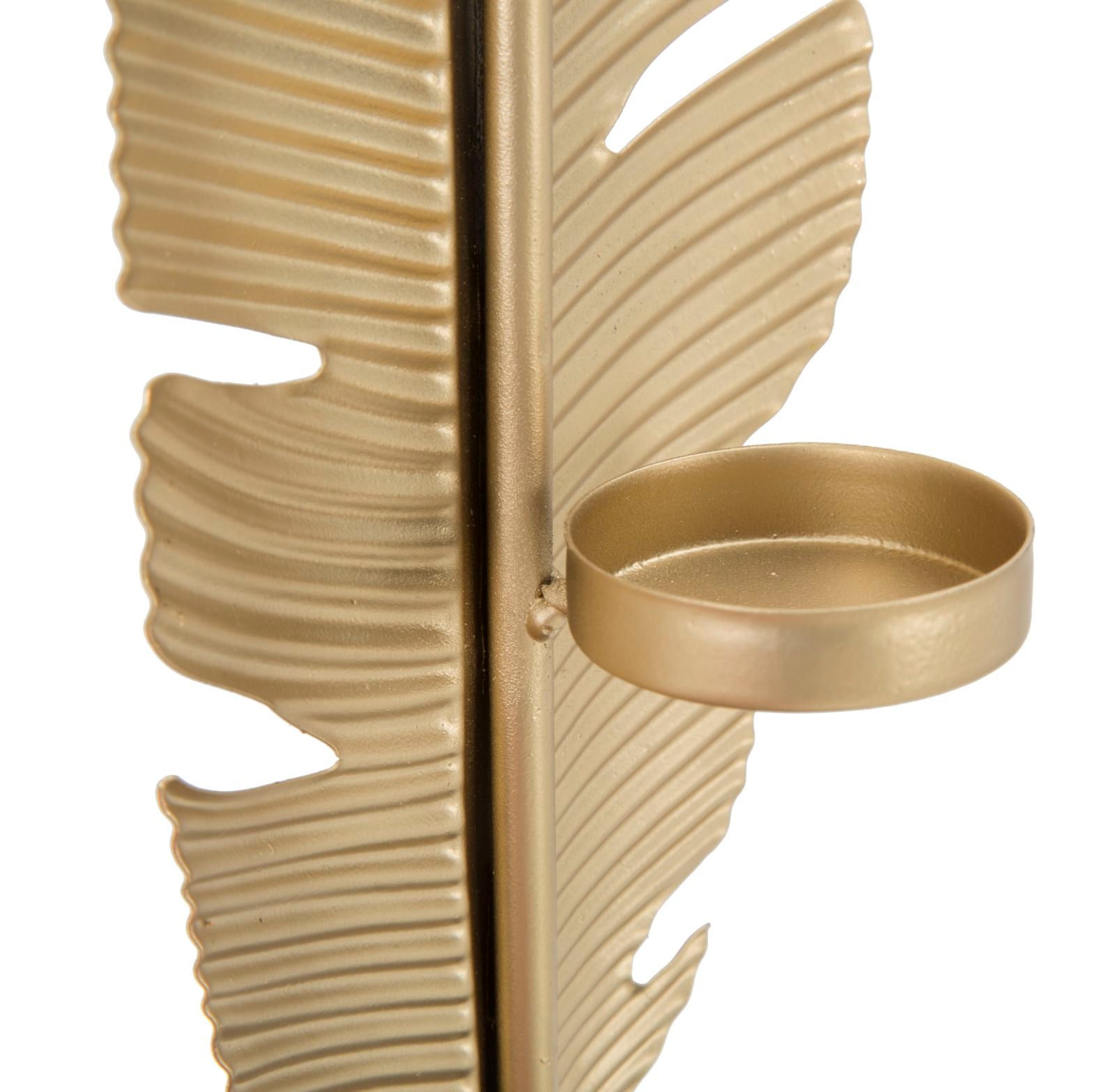 Dekofigur Blatt Gold – Skulptur Deko Kerzenhalter