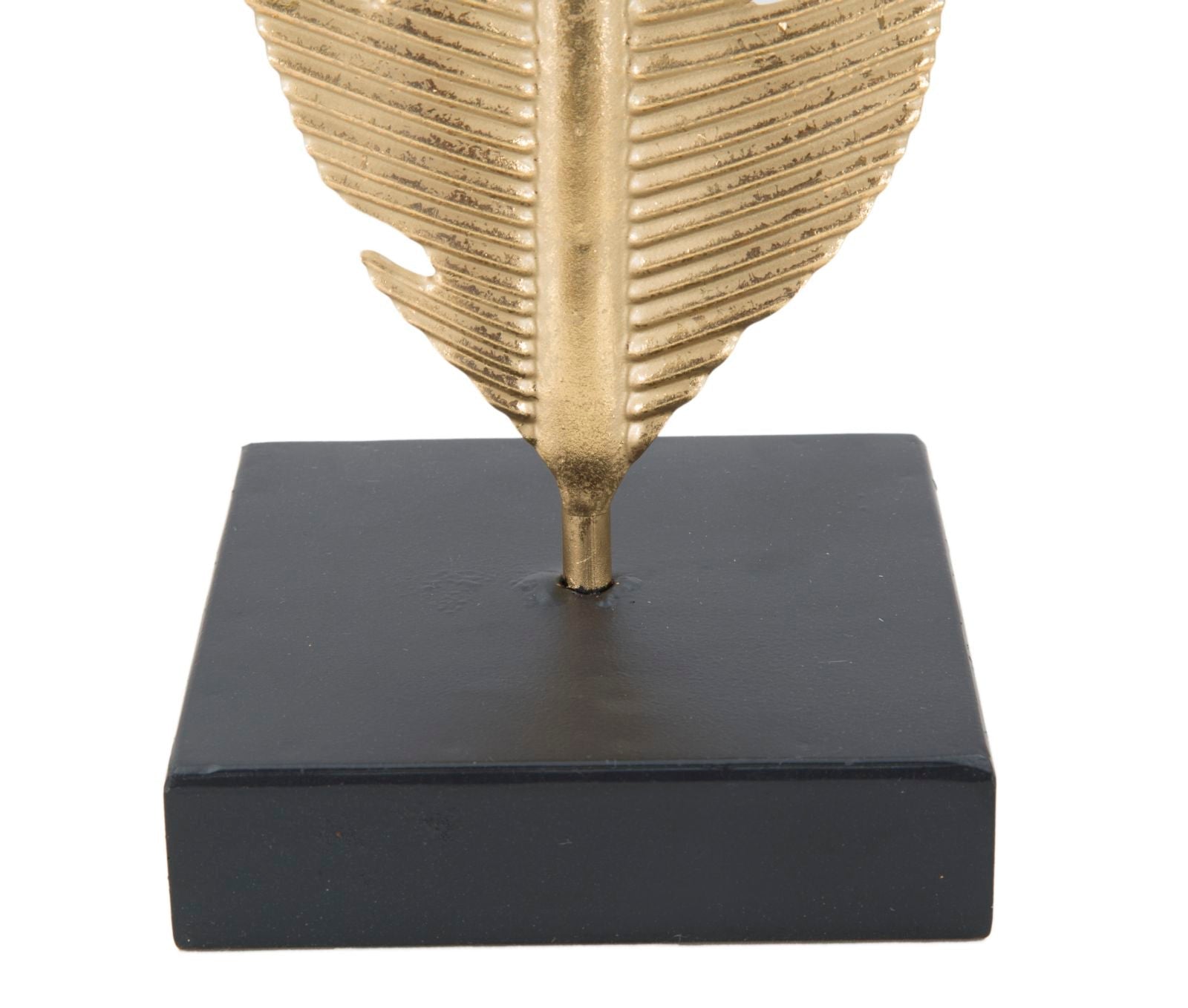 Dekofigur Blatt Gold – Skulptur Deko Kerzenhalter