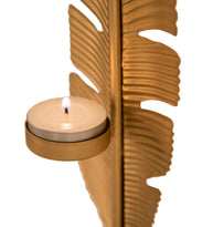 Dekofigur Blatt Gold – Skulptur Deko Kerzenhalter