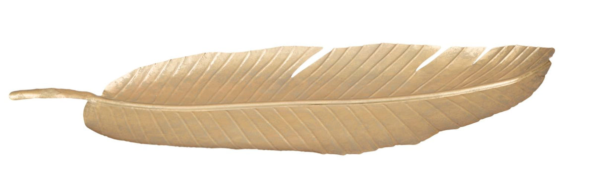 Dekotablett Blatt Gold 55 cm – Dekotablett