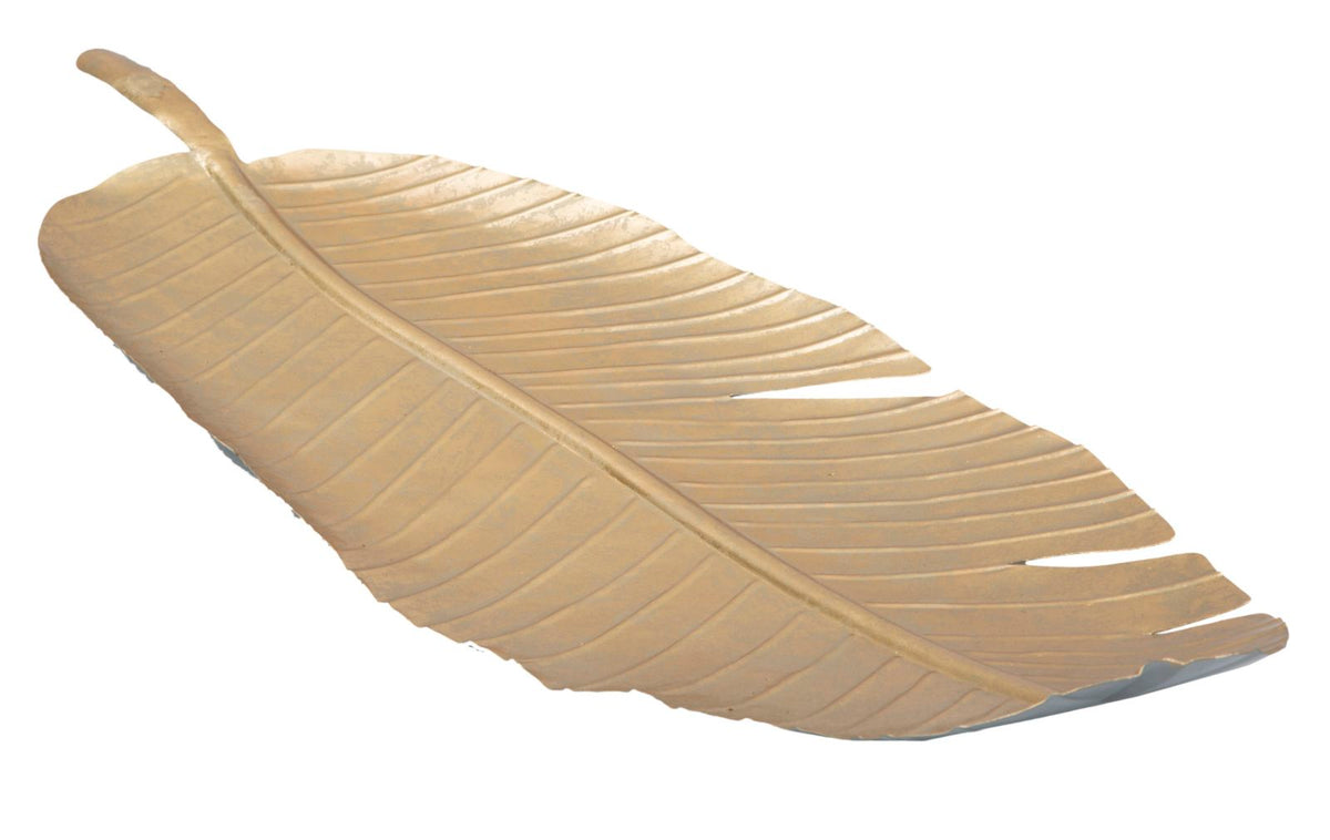 Dekotablett Blatt Gold 55 cm – Dekotablett