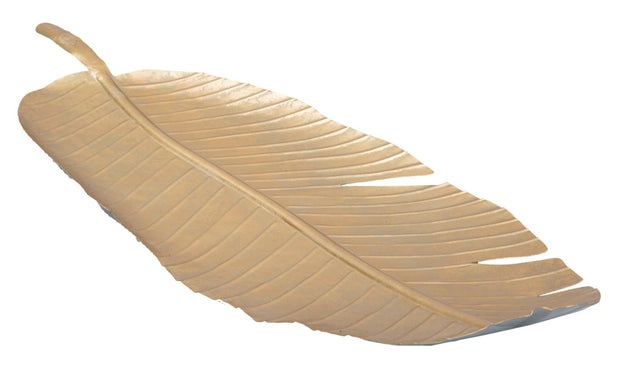Dekotablett Blatt Gold 55 cm – Dekotablett