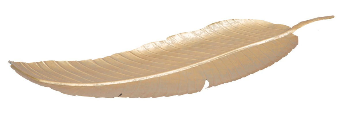 Dekotablett Blatt Gold 55 cm – Dekotablett