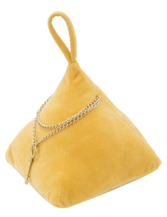 Türstopper Dreieck Orange Samt – Türkeil Deko