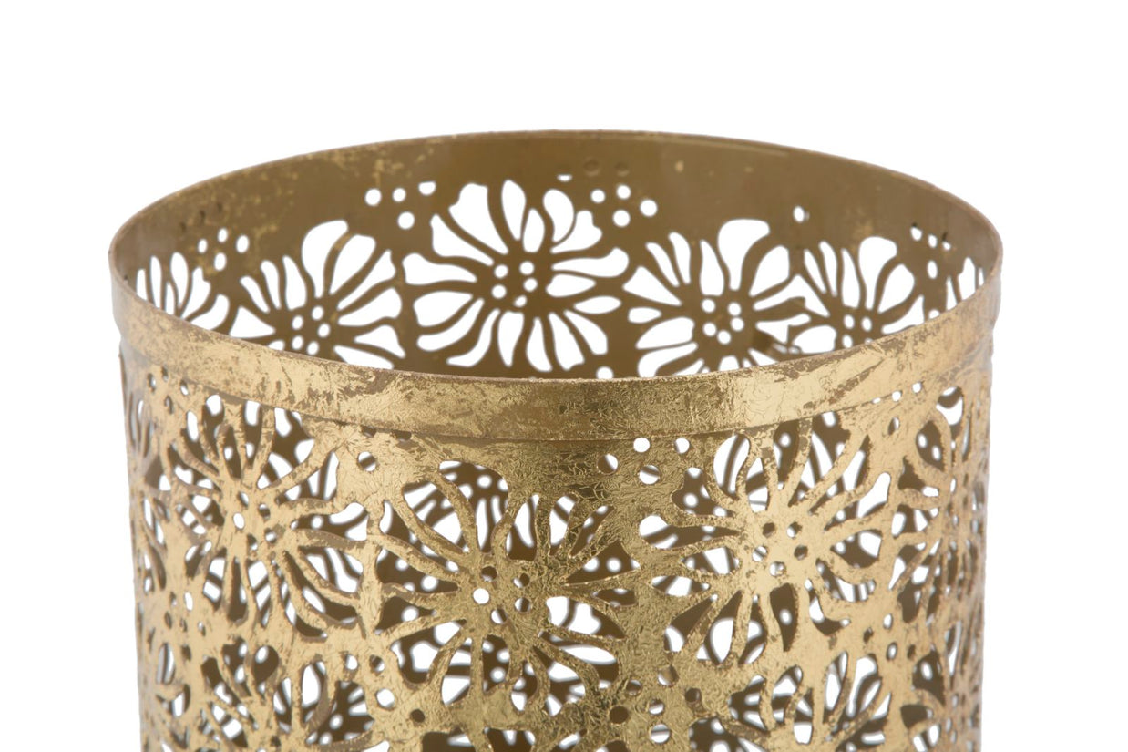 Schirmständer Blumen Gold – Regenschirmhalter Flur