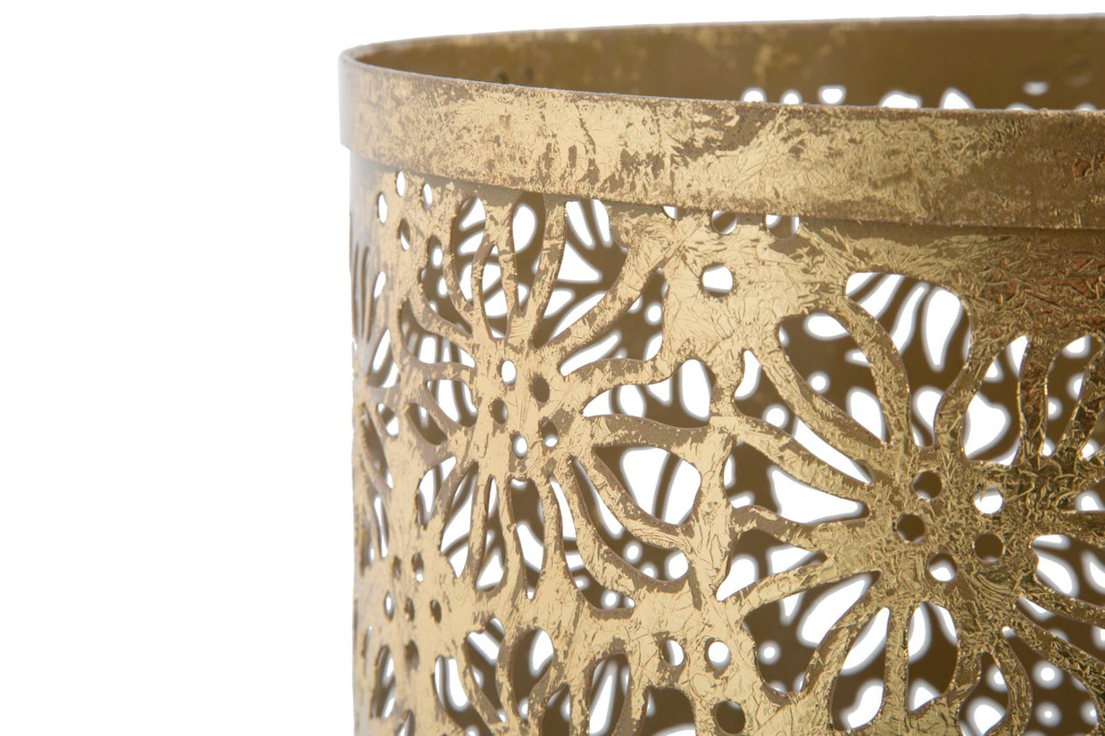 Schirmständer Blumen Gold – Regenschirmhalter Flur