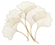 Wandpaneel Blumen Gold 68 cm – Wanddeko