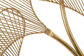 Wandpaneel Blumen Gold 68 cm – Wanddeko