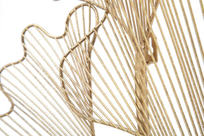 Wandpaneel Blumen Gold 68 cm – Wanddeko