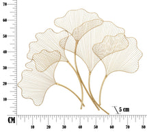 Wandpaneel Blumen Gold 68 cm – Wanddeko