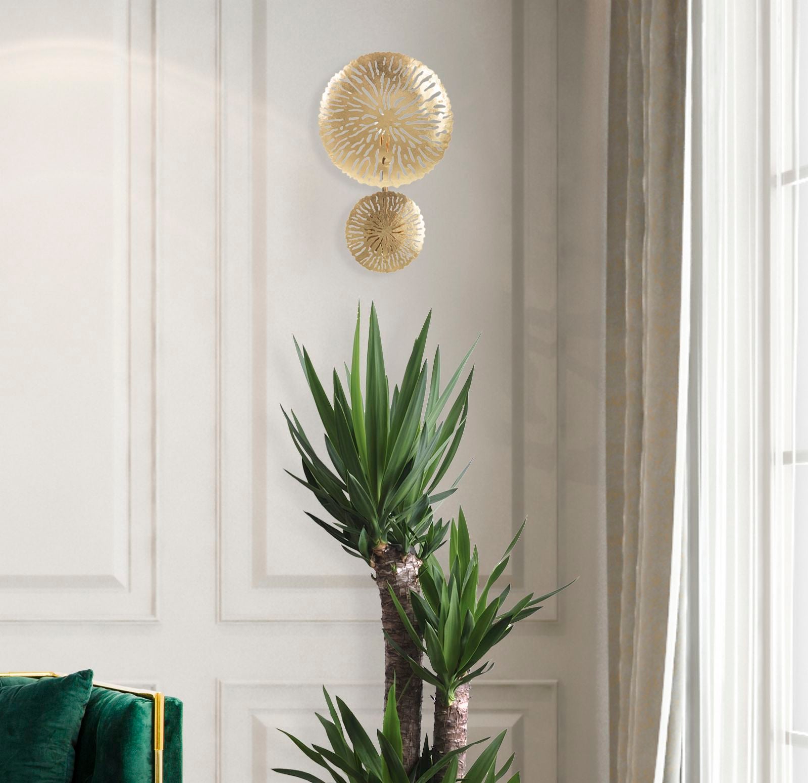 Wandleuchte Simple Gold 46 cm – Wandlampe