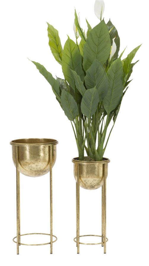 Blumenständer 2er Set Gold 62 cm – Pflanzenständer