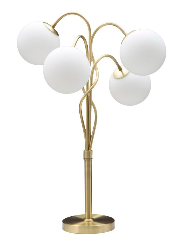 Tischlampe Glamy Weiß Gold 74 cm – Tischleuchte
