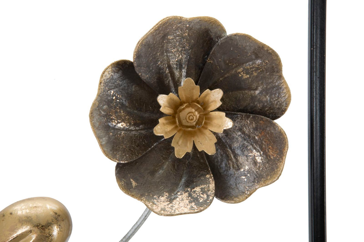 Wandpaneel Blumen Eckig Bunt 50×50 cm – Wanddeko