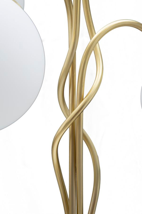 Tischlampe Glamy Weiß Gold 74 cm – Tischleuchte