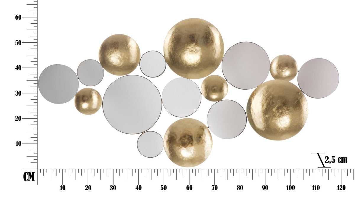 Wandpaneel Blumen Gold 60 cm – Wanddeko