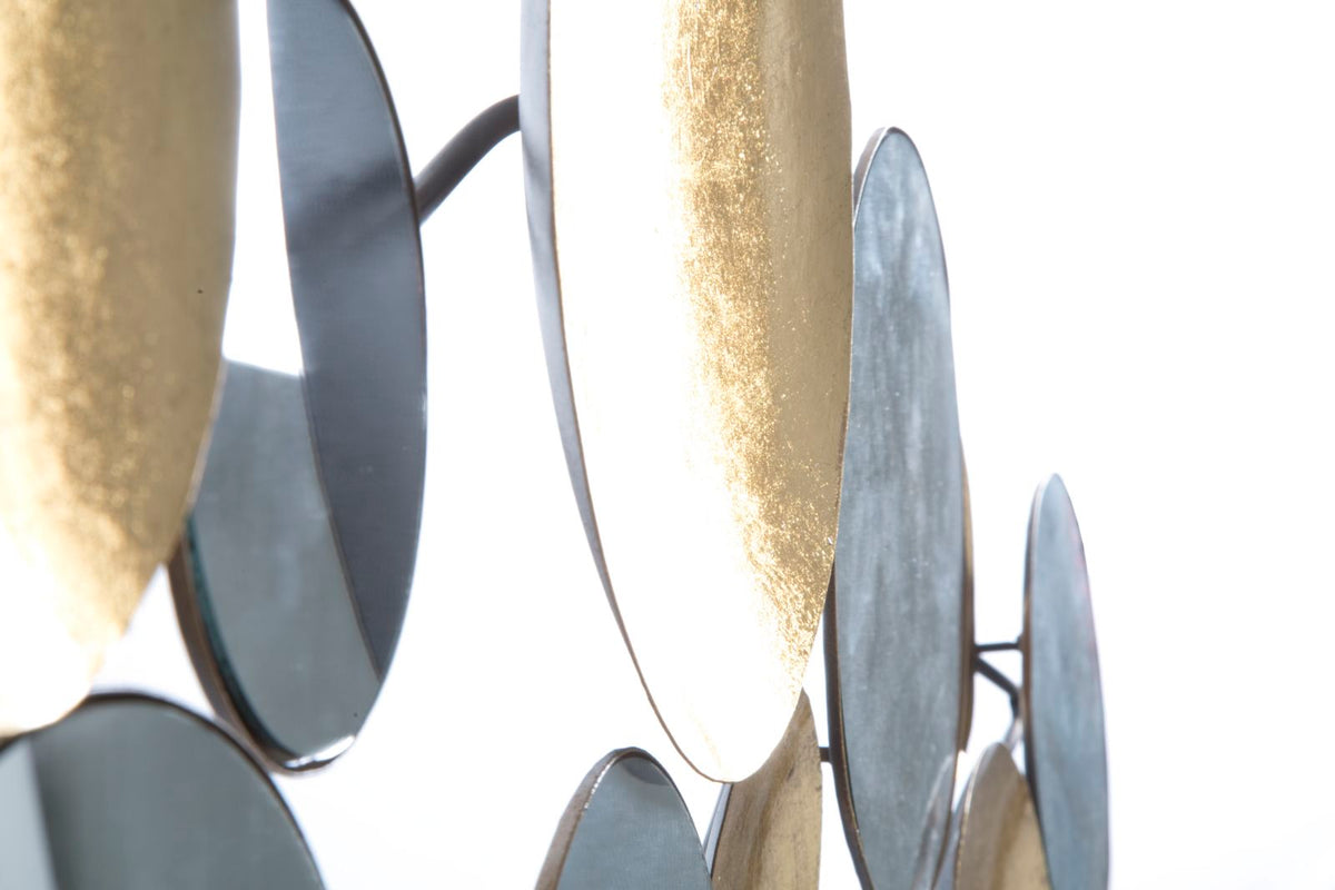 Wandpaneel Blumen Gold 60 cm – Wanddeko