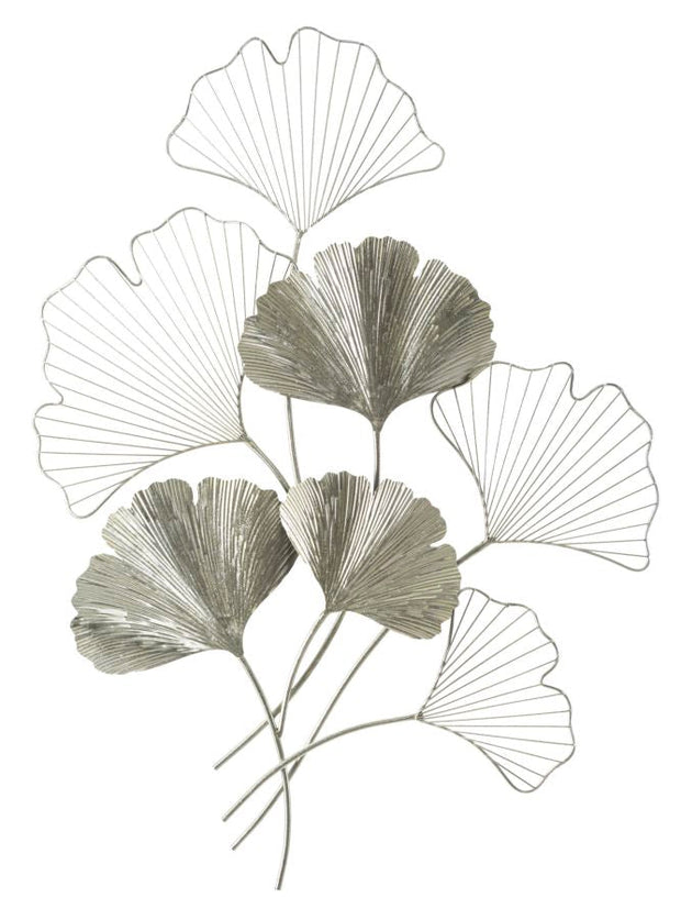 Wandpaneel Blumen Silber – Wanddeko