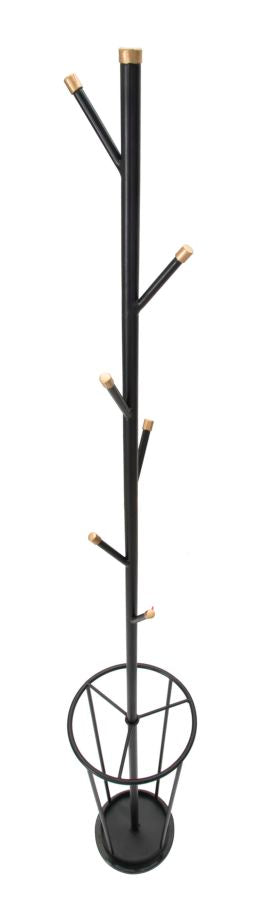 Garderobe Haken Schwarz Gold 176 cm – Schirmständer