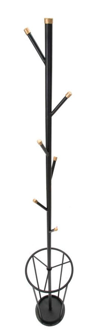 Garderobe Haken Schwarz Gold 176 cm – Schirmständer