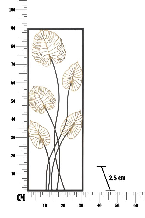 Wandpaneel Blumen Bunt 31×90 cm A – Wanddeko