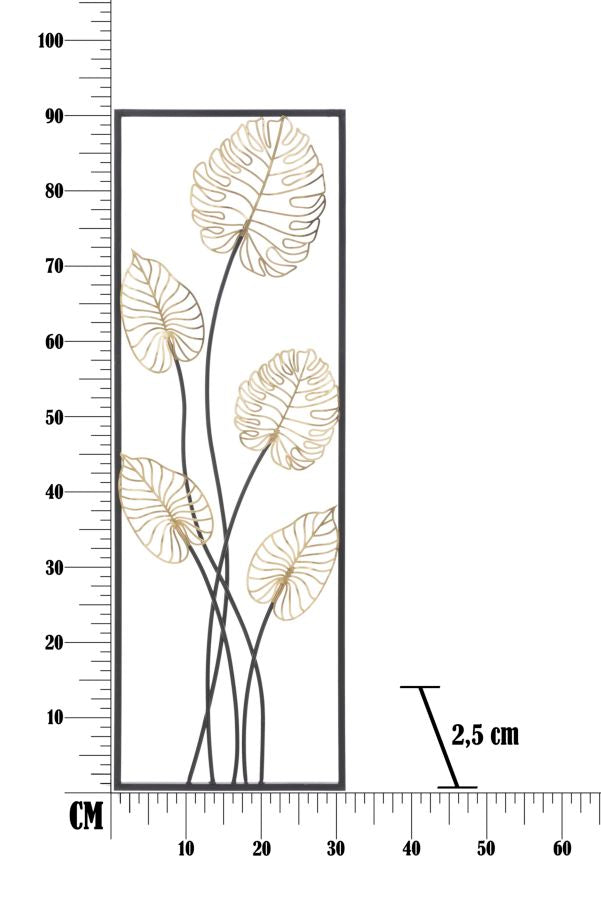 Wandpaneel Blumen Bunt 31×90 cm B – Wanddeko