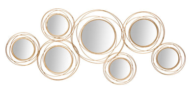 Wandpaneel Blumen Gold 53,5 cm – Wanddeko