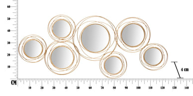 Wandpaneel Blumen Gold 53,5 cm – Wanddeko