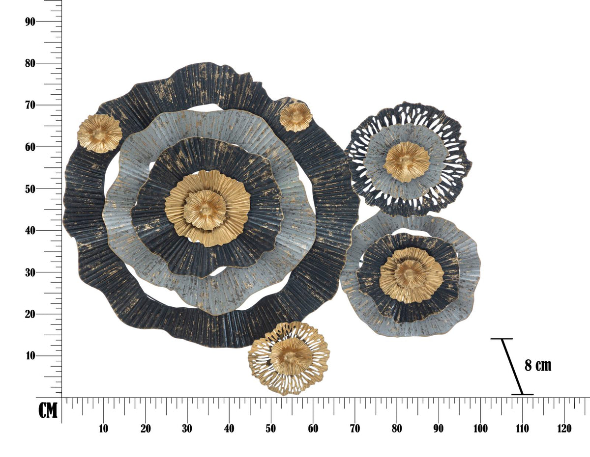 Wandpaneel Blumen Bunt 80 cm – Wanddeko