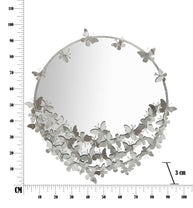 Spiegel Rund Schmetterling Silber 94 cm