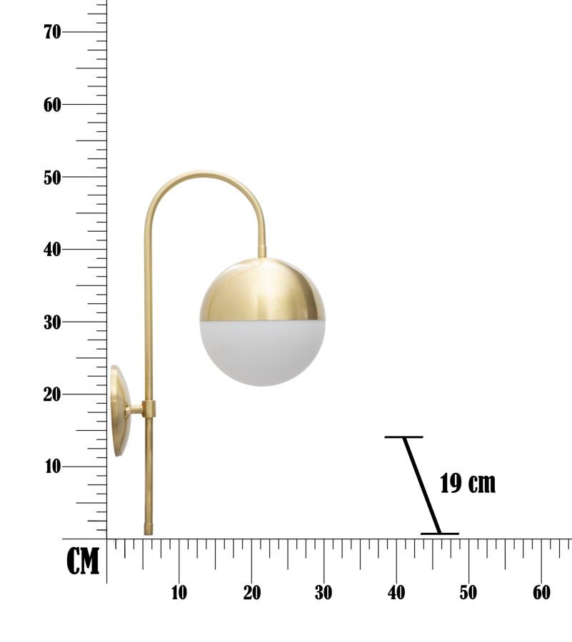 Wandleuchte Glamy Street Gold Weiß 51 cm – Wandlampe